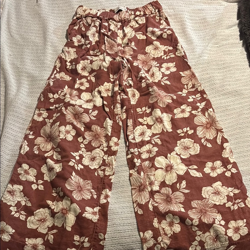 Abercrombie & Fitch Brown and Cream Patterned Pants